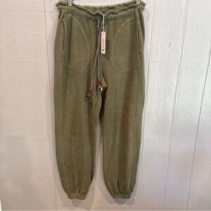 Sundry Olive Green Fleece and Jersey Sweatpants